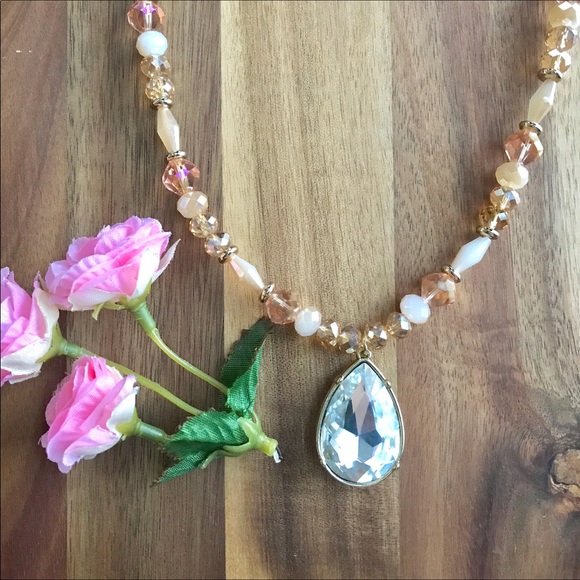 Handmade by Me! Crystal Beaded Necklace - Picture 1 of 3